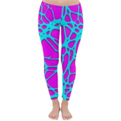 Hot Web Turqoise Pink Winter Leggings by ImpressiveMoments