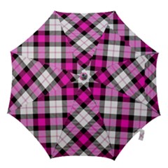 Smart Plaid Hot Pink Hook Handle Umbrellas (medium) by ImpressiveMoments