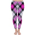 Smart Plaid Hot Pink Winter Leggings View1