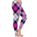 Smart Plaid Hot Pink Winter Leggings View3