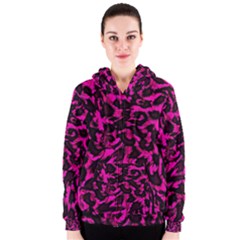 Extreme Pink Cheetah Abstract  Women s Zipper Hoodies by OCDesignss