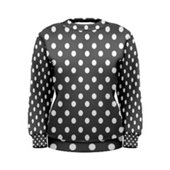 Gray Polka Dots Women s Sweatshirts by GardenOfOphir