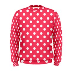 Hot Pink Polka Dots Men s Sweatshirts by GardenOfOphir