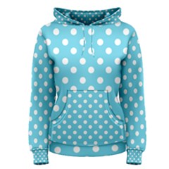 Sky Blue Polka Dots Women s Pullover Hoodies by GardenOfOphir