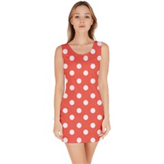 Indian Red Polka Dots Bodycon Dresses