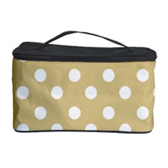 Mint Polka And White Polka Dots Cosmetic Storage Cases by GardenOfOphir