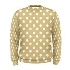 Mint Polka And White Polka Dots Men s Sweatshirts by GardenOfOphir