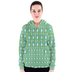 Spatula Spoon Pattern Women s Zipper Hoodies by GardenOfOphir