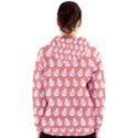 Coral And White Lady Bug Pattern Women s Zipper Hoodies View2