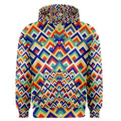 Trendy Chic Modern Chevron Pattern Men s Pullover Hoodies by GardenOfOphir