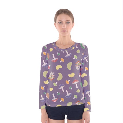 Mushrooms Women s Long Sleeve T-shirts by Famous