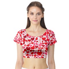 Heart 2014 0937 Short Sleeve Crop Top