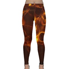 Fire And Flames In The Universe Yoga Leggings