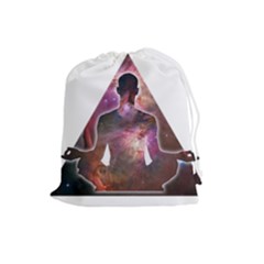 Deep Meditation #2 Drawstring Pouches (large)  by Lab80