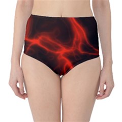 Cosmic Energy Red High-waist Bikini Bottoms