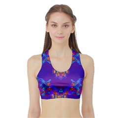 Abstract 2 Women s Sports Bra With Border by icarusismartdesigns