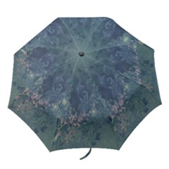 Vintage Floral In Blue Colors Folding Umbrellas