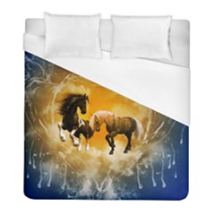 Wonderful Horses Duvet Cover Single Side (twin Size) by FantasyWorld7