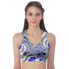 Bright Blue Abstract  Sports Bra