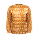 Yellow And White Owl Pattern Women s Sweatshirts View1