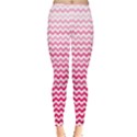 Pink Gradient Chevron Women s Leggings View1