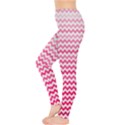 Pink Gradient Chevron Women s Leggings View3