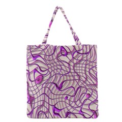 Ribbon Chaos 2 Lilac Grocery Tote Bags by ImpressiveMoments