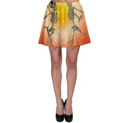 Dancing For Christmas, Funny Skeletons Skater Skirts