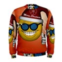 Funny Christmas Smiley With Sunglasses Men s Sweatshirts View1