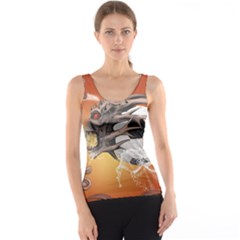 Soccer With Skull And Fire And Water Splash Tank Tops by FantasyWorld7