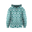 Teal Pretzel Illustrations Pattern Kids Zipper Hoodies View1