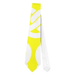 Yellow Pretzel Illustrations Pattern Neckties (one Side)  by GardenOfOphir