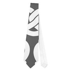 Gray Pretzel Illustrations Pattern Neckties (one Side)  by GardenOfOphir