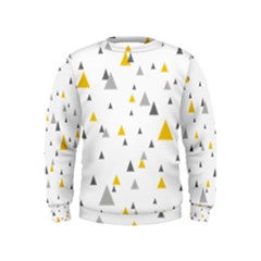 Pastel Random Triangles Modern Pattern Boys  Sweatshirts by Dushan