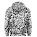 Black Floral Damasks Pattern Baroque Style Men s Pullover Hoodies View2