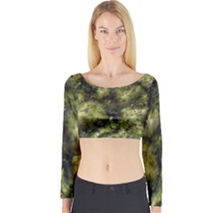 Alien Dna Green Long Sleeve Crop Top