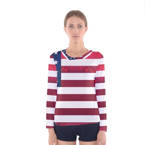 Usa2 Women s Long Sleeve T-shirts by ILoveAmerica