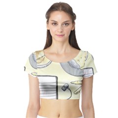 Short Sleeve Crop Top (tight Fit)