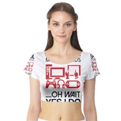 Short Sleeve Crop Top (tight Fit)