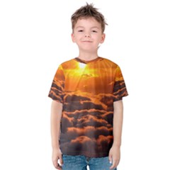 Sunset Over Clouds Kid s Cotton Tee