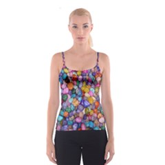 Colored Pebbles Spaghetti Strap Tops by trendistuff