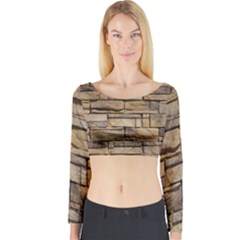 Block Wall 1 Long Sleeve Crop Top