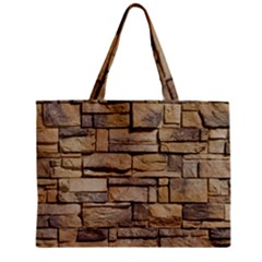 Block Wall 1 Zipper Tiny Tote Bags by trendistuff