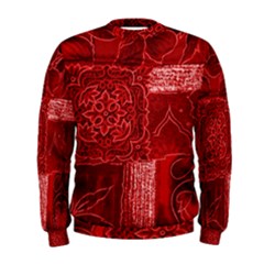 Red Patchwork Men s Sweatshirts by trendistuff