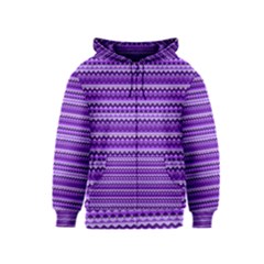 Purple Tribal Pattern Kids Zipper Hoodies by KirstenStar