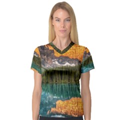 Banff National Park 4 Women s V-neck Sport Mesh Tee