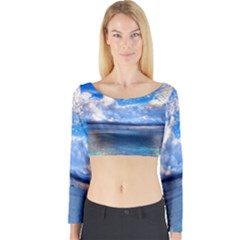 Maldives 1 Long Sleeve Crop Top