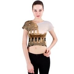 Rome Colosseum Crew Neck Crop Top