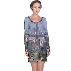 Eiffel Tower 2 Long Sleeve Nightdresses by trendistuff