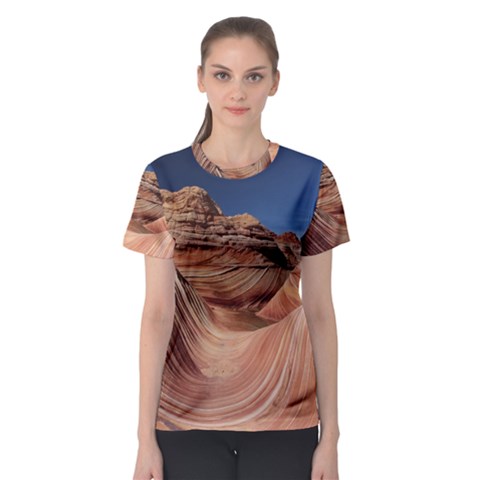 Petrified Sand Dunes Women s Sport Mesh Tees by trendistuff